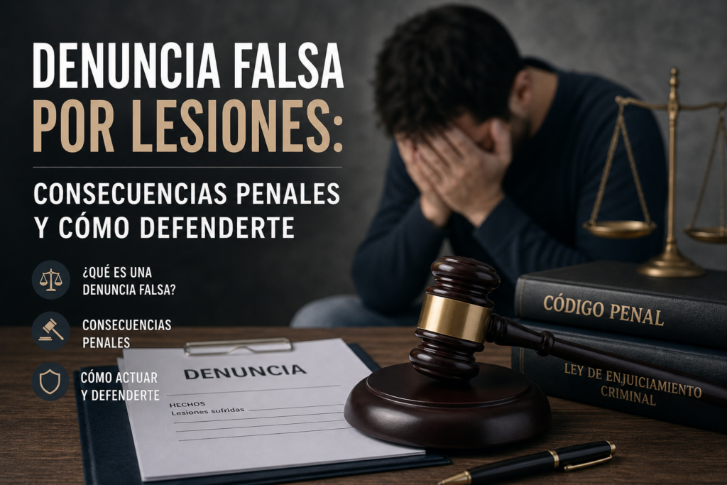 denuncia falsa por lesiones