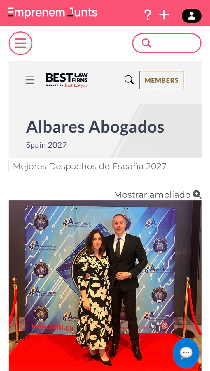 mejor abogado penalista en los European AI Awards 2026.