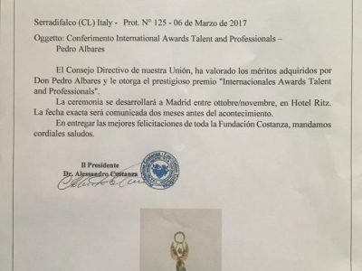 Albares Abogados Valencia, Premio Fundación Costanza