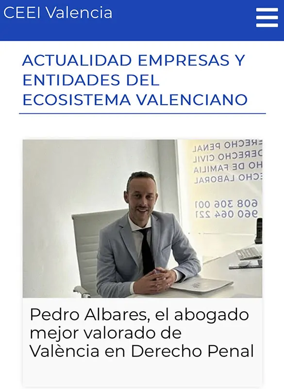 ceei valencia abogado penal Pedro Albares Mejor abogado penal en València