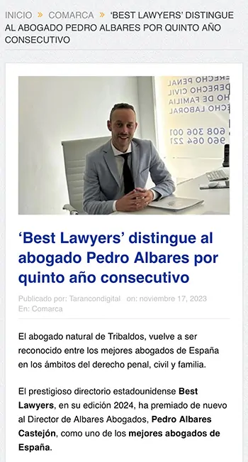 Best Lawyers Pedro albares