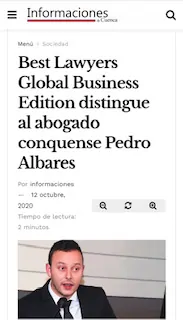 Albares Abogados en los medios