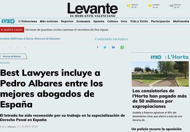 Pedro Albares en Levante-EMV
